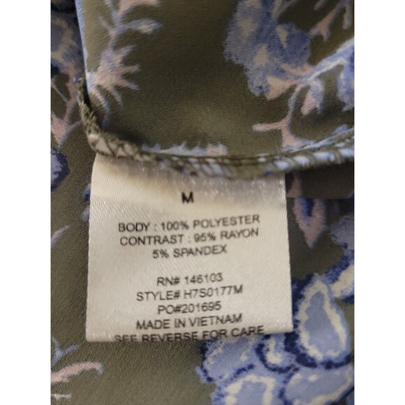 Hippie Rose Floral Top Short Sleeve Lightweight Medium - Picture 7 of 8